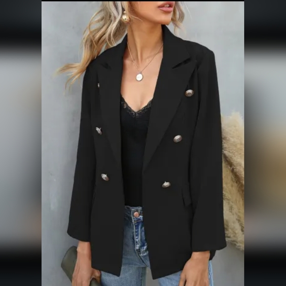 New Black double breasted blazer - Picture 14 of 16